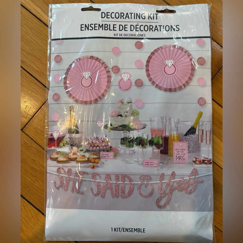 Pink Bridal Shower Decorating Kit